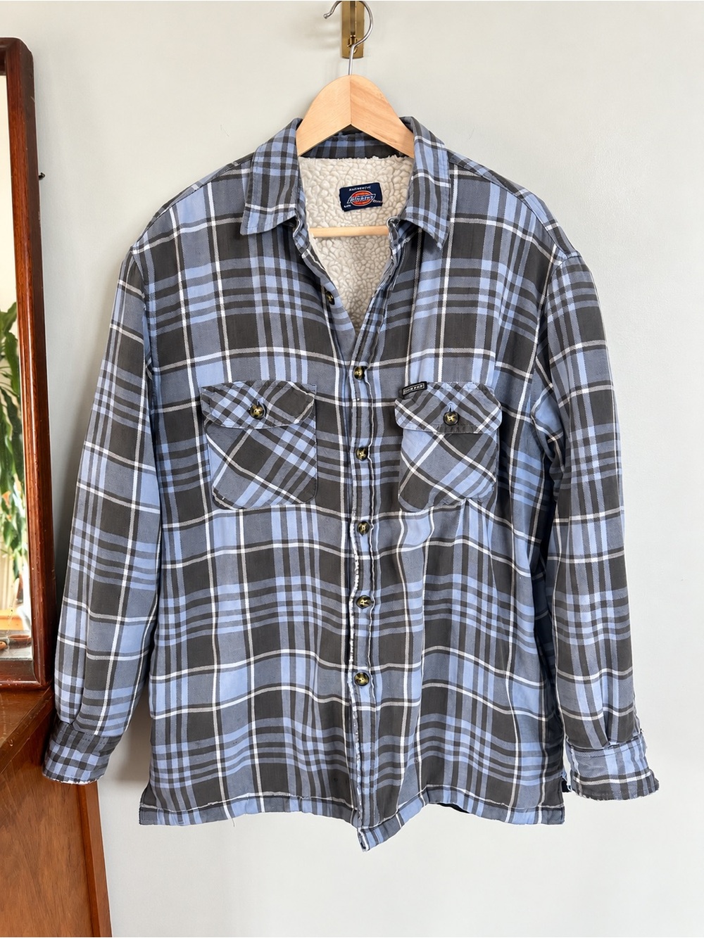 Dickies Plaid Sherpa Lined Insulated Shacket Jacket Men’s XL Est.